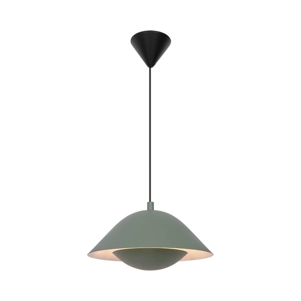 Lampa wisząca FREYA E27 40W Metal | Zgaszona zieleń