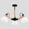 Lampa sufitowa DANTONA drewno/czarny/biały śr. 60cm