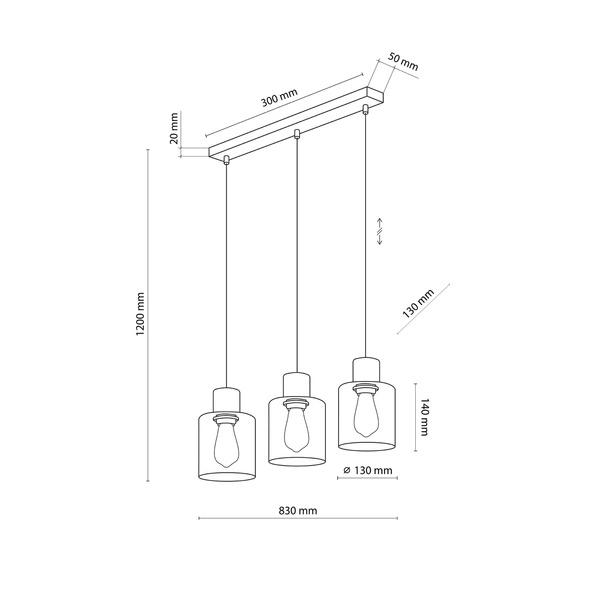ORSON LAMPA WISZĄCA 3 PL 4568