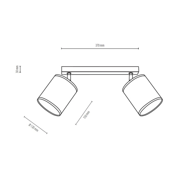 Boho Lampa Sufitowa 2xE27 Max.25W Dąb Olejowany/Beżowy 56791274