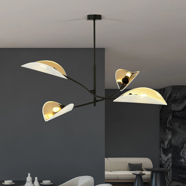 Lampa sufitowa Emibig LOTUS 4 Biały/GOLD 1107/4