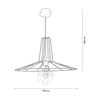 Lampa wisząca Ferro 1xE27 Max.60W Dąb olejowany/Czarny metal/Czarny kabel PVC 1010421231020