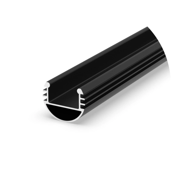 Profil LED P8-1 okrągły 200cm szer. 13mm | do osłonek C1 | czarny
