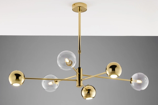 Nowoczesny Żyrandol MOKA wys. 47-69cm 3xG9 3xGU10
14W IP20 | Złoty