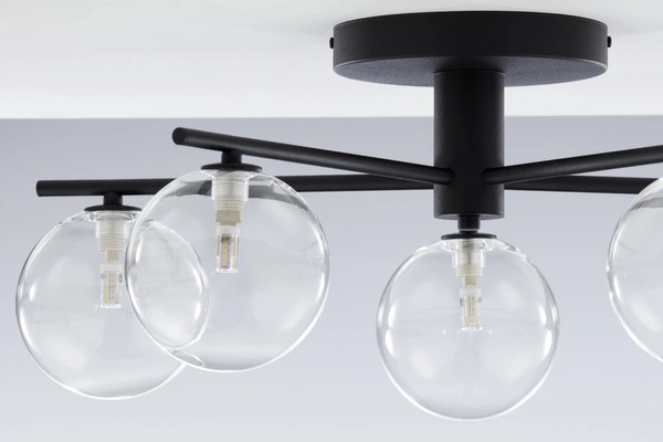 Nowoczesna Lampa sufitowa PRATO wys. 27cm 5xG9 14W IP20 | czarny