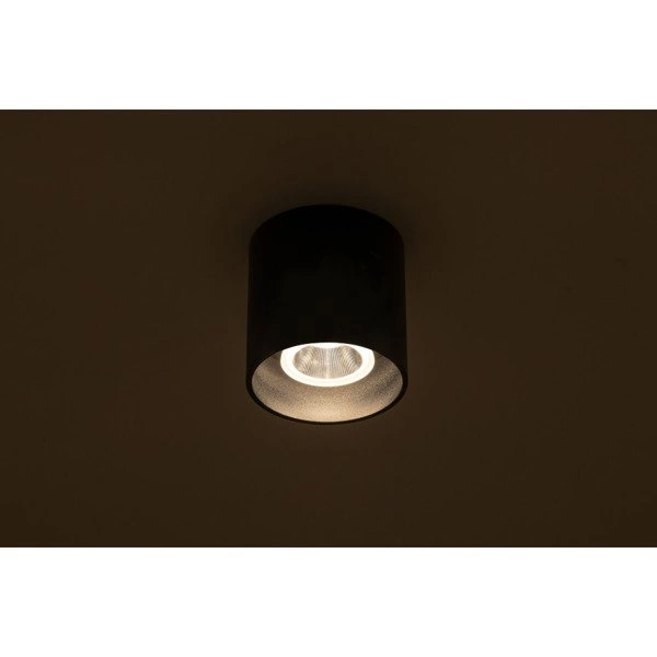 Oprawa sufitowa spot tuba natynkowa CROSTI LAPILO TUBE RO czarny śr. 9,5cm