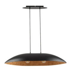 Stylowa lampa wisząca GONDOLA M 40635 2xE27 | czarny miedziany