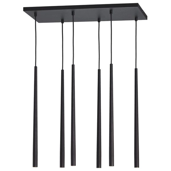 Nowoczesna lampa wisząca PIANO BLACK 6x G9 10W | czarny 6412