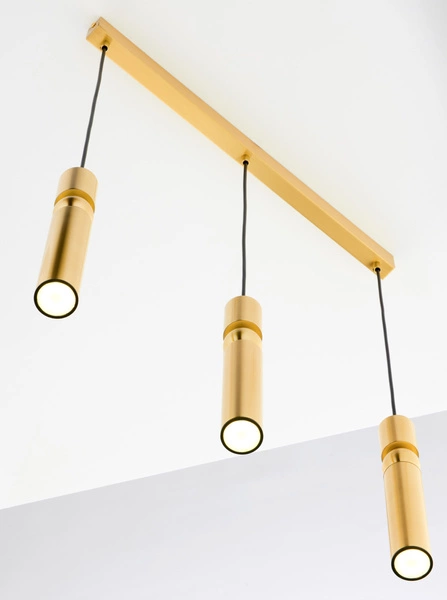 Nowoczesna Lampa wisząca ALAS wys. 120cm 3xG10 14W IP20 | Złoty