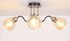 Lampa sufitowa UNICA, 33-00880, czarno-złota z dymionymi kloszami, 3x40W E27
