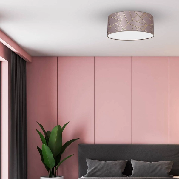 Lampa sufitowa ZIGGY PINK, MLP7585, 40 cm, różowy/złoty, 2x60W E27