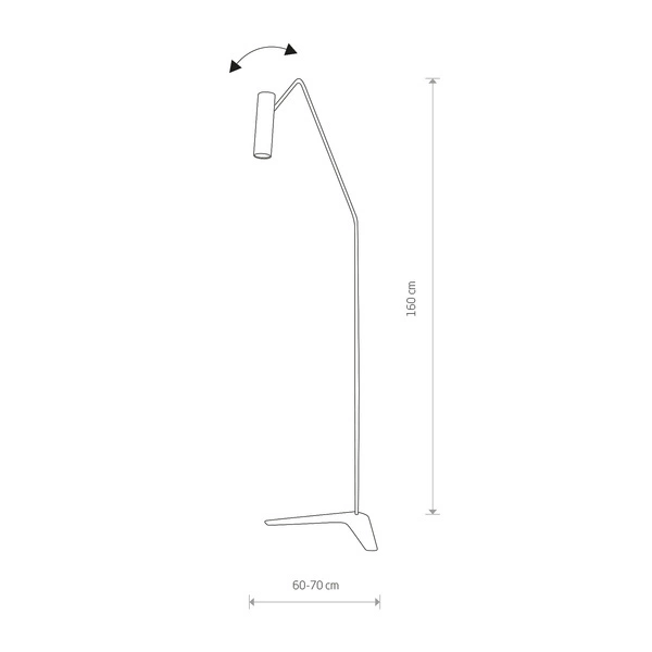 Lampa stojąca EYE SUPER BLACK podłogowa 6506