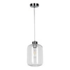 Lampa wisząca Tarro 1xE27 Max.60W Chromowany metal/Przezroczysty kabel PVC/Przezroczyste szkło 15880128