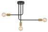 Lampa Sigma GINO 3 plafon czarny złoty 32380