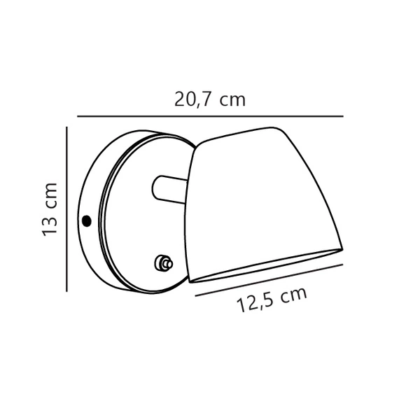 Kinkiet THEO GU10 35W Metal | Czarny