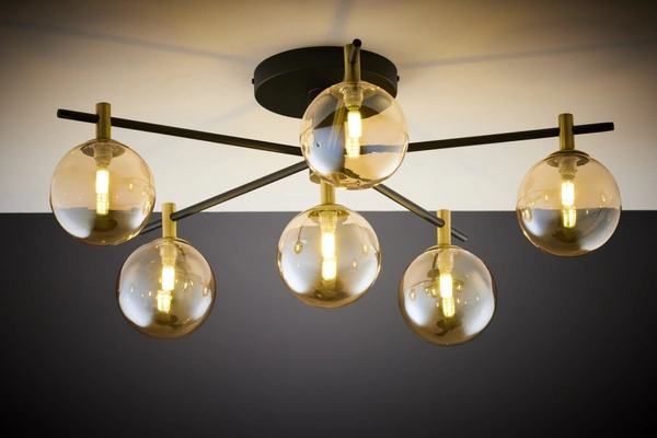 Nowoczesna Lampa sufitowa FIGARO wys. 34cm 6xG9 14W IP20 | Złoty