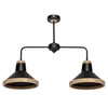 Lampa sufitowa SALMA, czarny/drewno, 2x60W E27, MLP6296