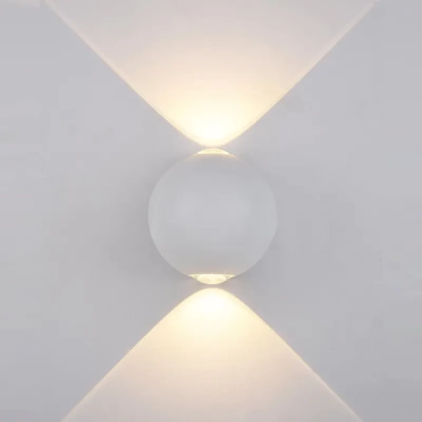 Kinkiet zewnętrzny Carsoli śr. 10cm 4W LED ciepła biel 3000K | biały