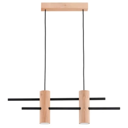 Lampa wisząca ALFA CZERIN DREWNIANA 2xGU10 60cm | 62531