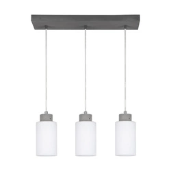 Karla Lampa Wisząca 3xE27 Max.60W Szary/Transparentny/Biały Mat 9160336