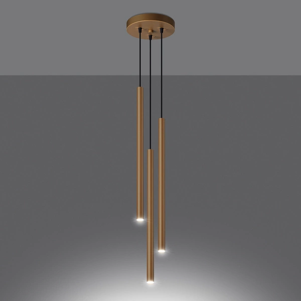 Lampa wisząca PASTELO 3P złota