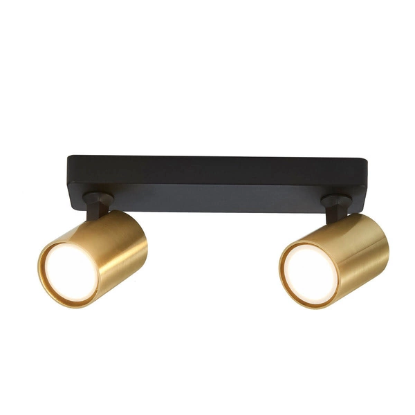 Lampa sufitowa Snow 2, czarny/złoty, 2x50W GU10