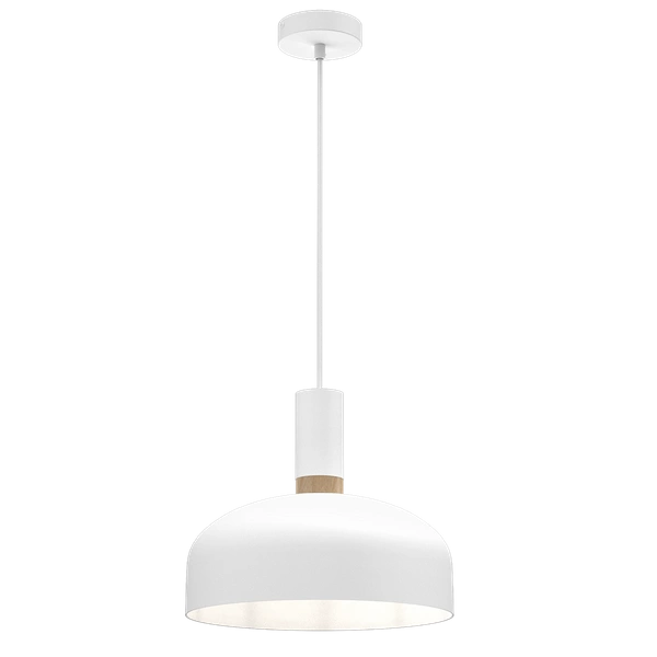 Lampa wisząca MALMO WHITE/WOOD 1xE27