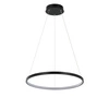 Lampa wisząca RING, mała, czarna, 24W LED, barwa ciepła 3000K