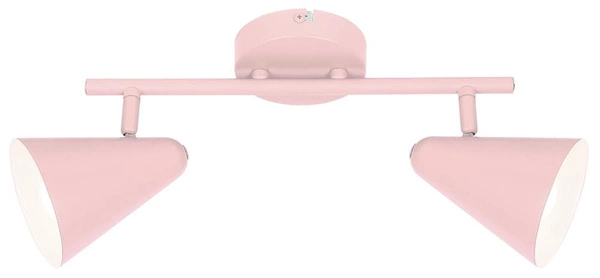 Nowoczesna lampa sufitowa AMOR listwa 92-68798 jasny róż 2xE14