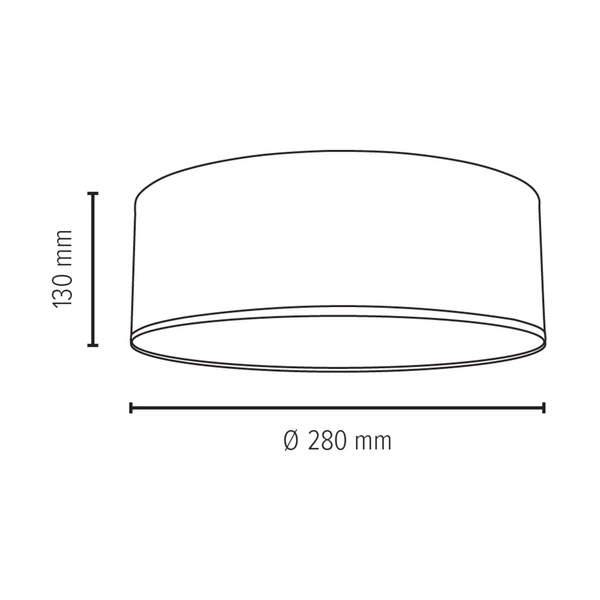 Lampa Sufitowa Josefina 1xLED Zintegrowana 1200lm 2700K 13W Biały Metal/Antracytowy Klosz Tkaninowy 4782802