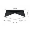 Plafon HEXA 45 SL.0693 czarny 2xE27