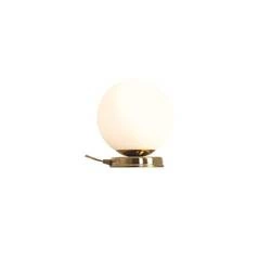 Aldex Lampka biurkowa BALL 1076B30_M, 20 cm, złoty/biały, 1x60W E27