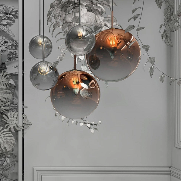 Lampa wisząca PALLA, mała, miedziana, 1x40W E14