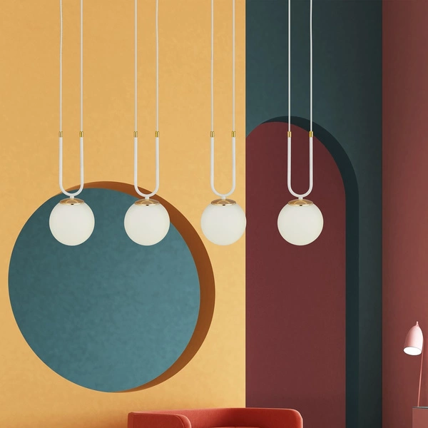 Lampa wisząca Emibig GLAM 4 Biały/OPAL 1115/4