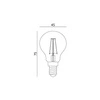 Żarówka ozdobna FILAMENT LED E14 4W ciepła 3000K kulka G45