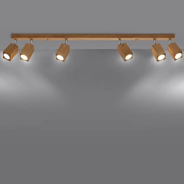 Nowoczesny Plafon KEKE 6 dąb SL.1039-0