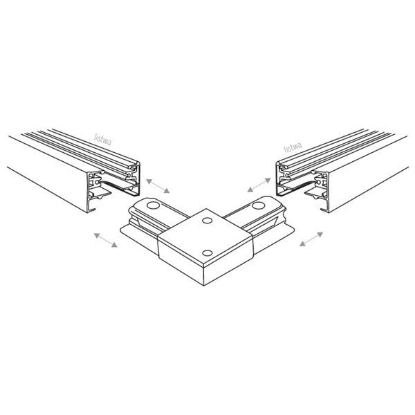 Łącznik szyn w kształcie L TRACER CONNECTORS 4069 biały 4069