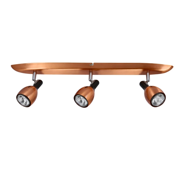 Lampa sufitowa/ścienna CROSS listwa 93-32782 miedziana 3xGU10