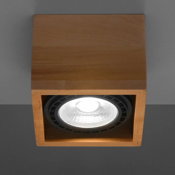 Plafon QUATRO 1 naturalne drewno