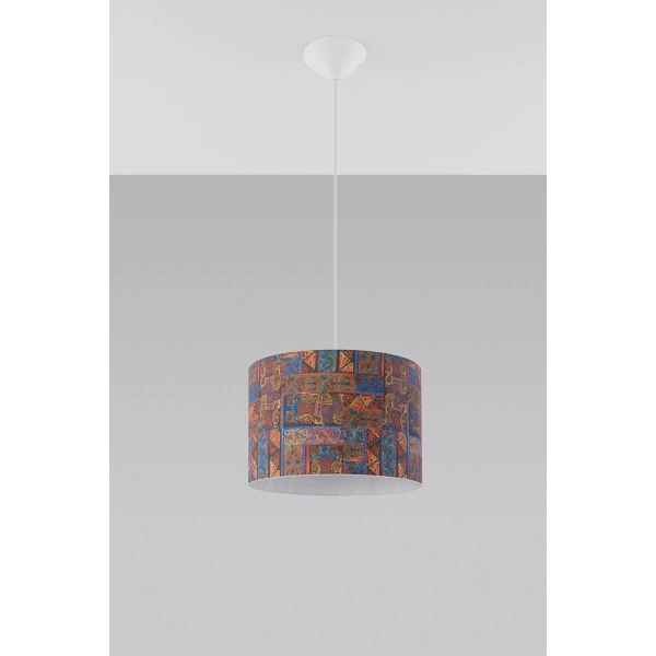 Lampa wisząca TAJ SL.0551 wielokolorowa 1xE27