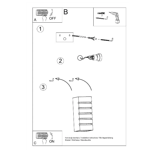 Kinkiet Ceramiczny SAMIR SL.0161 biały 1xE27