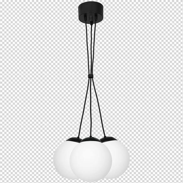 Nowoczesna lampa wisząca SUPEŁ LIMA BLACK 3xE14 MLP6523