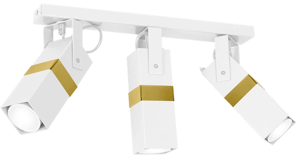 Nowoczesna lampa sufitowa VIDAR WHITE/GOLD 3xGU10 MLP6274
