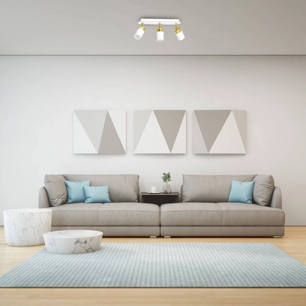 Lampa sufitowa JOKER, MLP6130, biały/złoty, 3x8W GU10