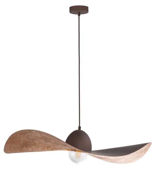 Designerska lampa wisząca KAPELLO L E27 60W śr. 76cm | brązowy