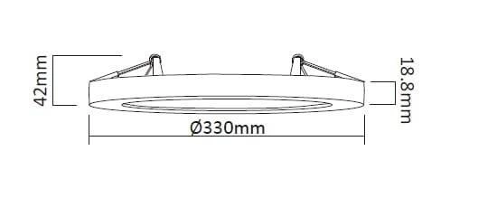 Plafon YORK śr. 33cm I czarny I 24W LED, barwa neutralna 4000K