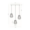 Lampa wisząca Endorfina 3xE27 Max.60W Czarny Metal/Czarny Kabel PCV 1324304