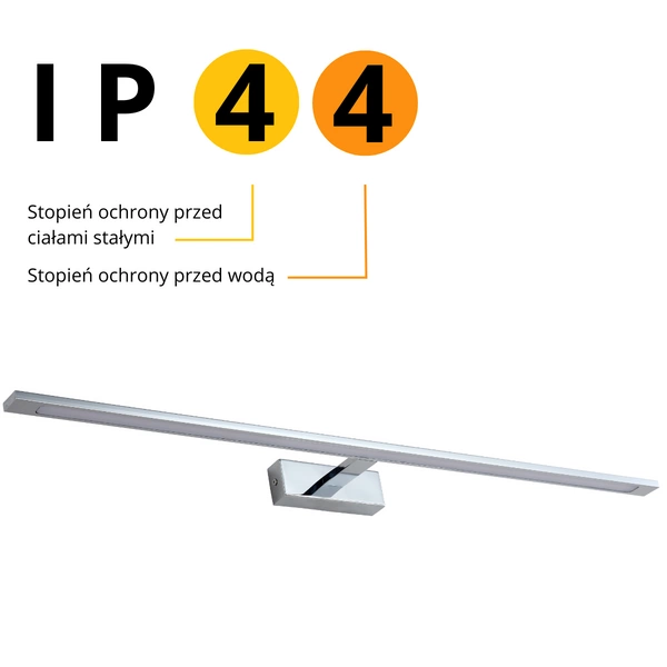Kinkiet nad lustro ISLA chrom 62cm IP44