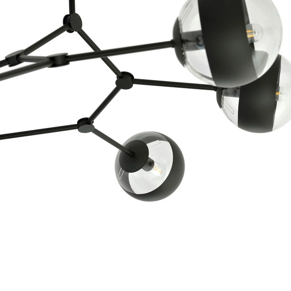 Lampa sufitowa Emibig SPACE 6 Czarny/STRIPE 1135/6