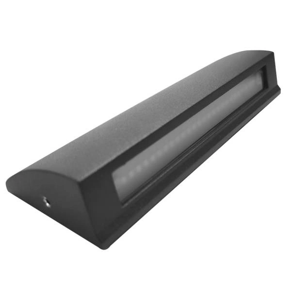 Zewnętrzna lampa natynkowa na murek STEP 3,5W 4000K | antracyt